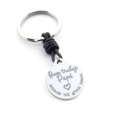 BUEN TRABAJO PAPÁ - llavero personalizable medalla plata 25X25mm